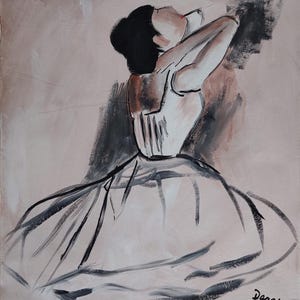 Edgar Degas Signed Impressionist Oil Painting on Canvas American Modern Art