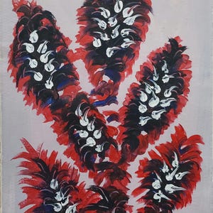 Séraphine Louis - Pintura al óleo naif firmada sobre lienzo - Arte marginal francés