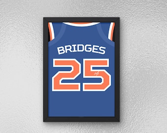 Mikal Bridges Autographed Jersey Poster - Printable Sports Wall Art - Instant Download