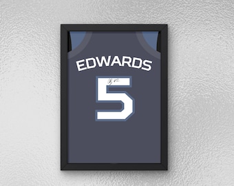 Anthony Edwards Autographed Jersey Poster - Printable Sports Wall Art - Instant Download