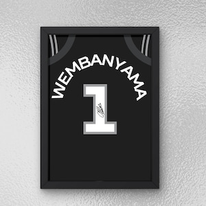 Victor Wembanyama Autographed Jersey Poster - Printable Sports Wall Art - Instant Download