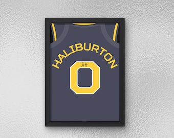Tyrese Haliburton signierte Jersey Poster - Sport Wandkunst, sofort download