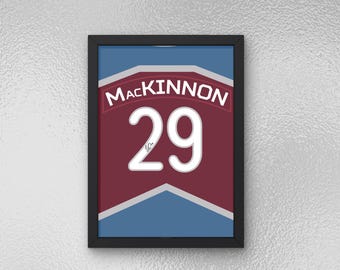 Nathan MacKinnon Autogramm Jersey Poster - Sport Wandkunst - Instant Download