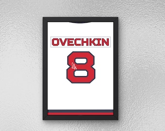 Alexander Ovechkin signierte Jersey Poster - Sport Wandkunst - Instant Download