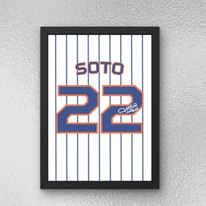 Juan Soto Autographed Jersey Poster - Printable Sports Wall Art - Instant Download