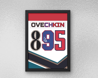 Alexander Ovechkin (All-Time GOALsLeader) Autogramme Jersey Poster - Sport Wandkunst - Instant Download