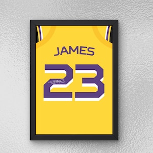 LeBron James Autographed Jersey Poster - Printable Sports Wall Art - Instant Download