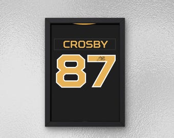 Sidney Crosby Autogramm Jersey Poster - Sport Wandkunst druckbar - Instant Download