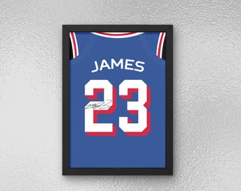 LeBron James Autographed Jersey Poster - Printable Sports Wall Art - Instant Download