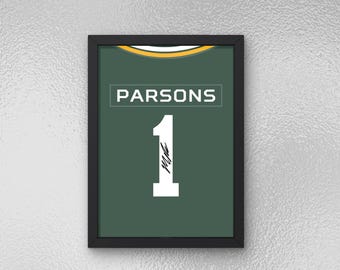 Micah Parsons Autographed Jersey Poster - Printable Sports Wall Art - Instant Download
