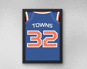 Karl-Anthony Towns Autographed Jersey Poster - Printable Sports Wall Art - Instant Download