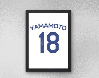 Yoshinobu Yamamoto Digital Poster for Sports Fan Wall Art for