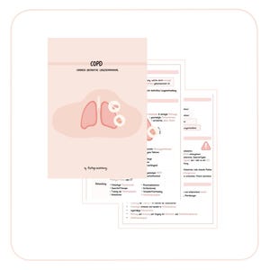 May include: A pink and white infographic about COPD, or Chronic Obstructive Pulmonary Disease. The infographic includes a diagram of the lungs, a list of symptoms, and a list of treatments. The text "COPD" is written in bold at the top of the infographic.