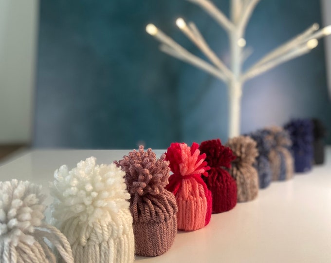 Featured listing image: Crochet Beanie Ornament | Handmade Holiday Rustic Decor