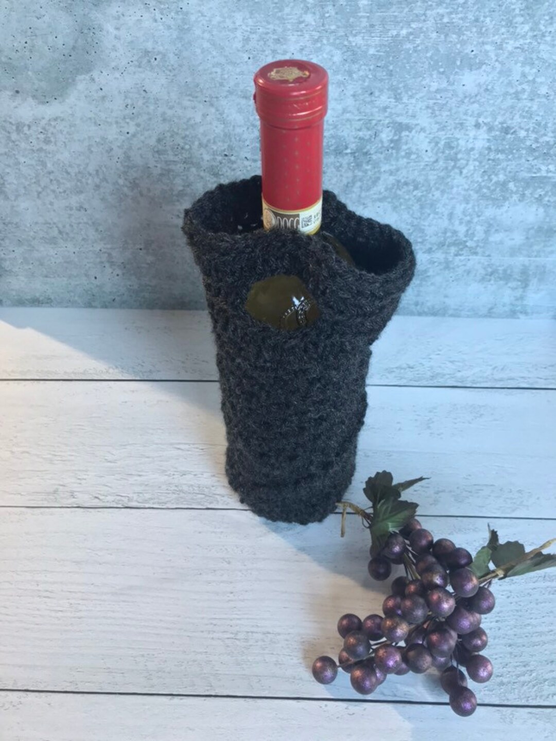Crochet Wine Bottle Tote | 750ml Carrier - Etsy