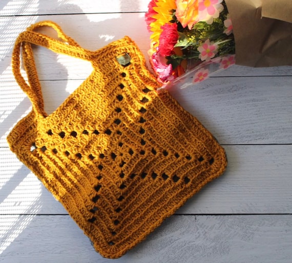 etsy crochet market bag