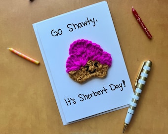 Birthday Cards | Punny Cards | Handmade Cards | Crochet Card | Personalized Greeting Card | Thinking of you |