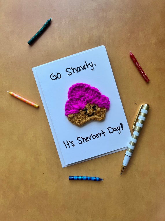 Crochet Cupcake Birthday Card | Punny Greeting Card