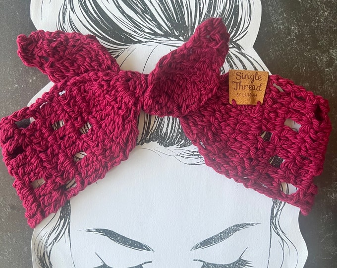 Featured listing image: Crochet Headband | Headwrap | Hair Accessory | Cotton thread | Headpiece