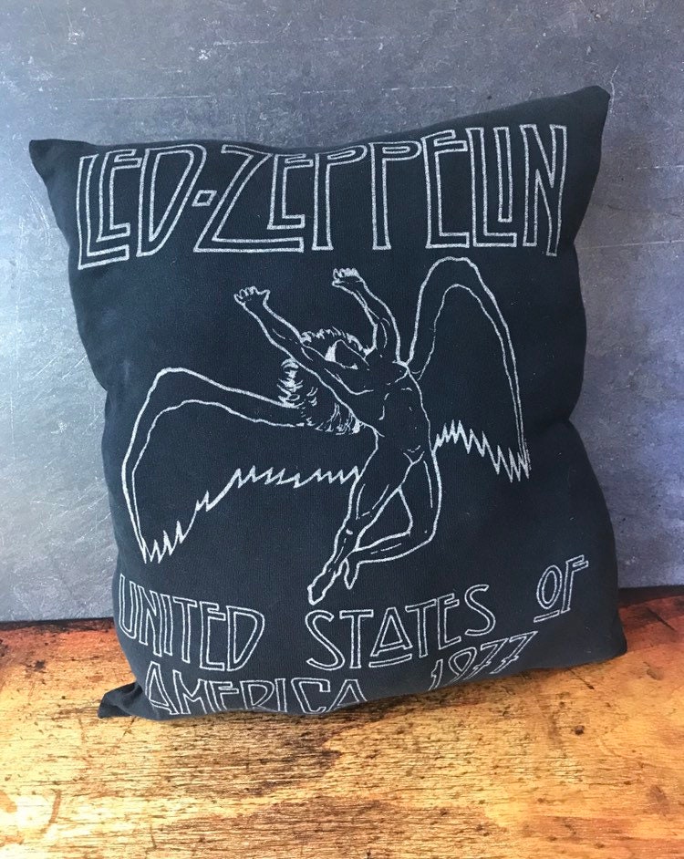 Vintage Led Zeppelin Pillow Design