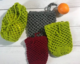 Veggie Bag Reusable | Crochet Market Bags | Mesh Bags | Crochet Eco Conscious | Produce Bags | Eco Friendly | Crochet produce