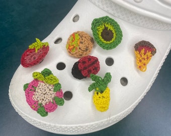 Crochet Croc Charms | Fruit Charms | Pupusas