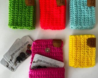 Colorful Crochet Wallets | Card holders | Handbags and purses | Travel card organizer