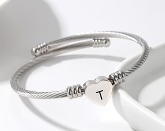 Custom Letter Bracelet Couple Bracelet Adjustable Size-Personalized Letter Bracelet-Friendship Bracelet - Mothers Gift -Valentine&#39;s Day Gift