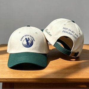 Custom Golf Hat Personalized Embroidered Baseball Cap Custom Text Back Embroidery Golfer Dad Gift Fathers Day Gift For Him Golf Lover Gift