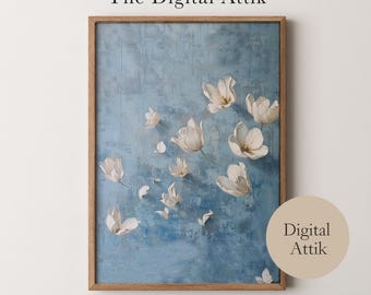 Printable Wall art, Floral still life Oil Painting, Botanical Wall Art, Vintage Flower Print, Neutral Wall Print Decor, Digital Download Art