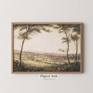 Rustic Kitchen Art Vintage Scenery Print French Country Wall Art Digital Download Modern Vintage Summer Landscape Landscape Art
