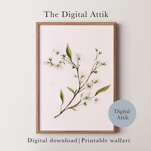 Vintage Botanical Print & Art Landscape | Floral Vintage Wall Decor | Printable Kitchen Poster for Modern Farmhouse and Country Style