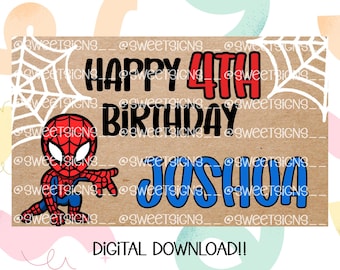 Spidey Banner Template | Editable Canva Banner | 36x60 DIY Painted Sign | Digital Download