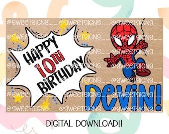 Spidey Banner Template | Editable Canva Banner | 36x60 DIY Painted Sign | Digital Download