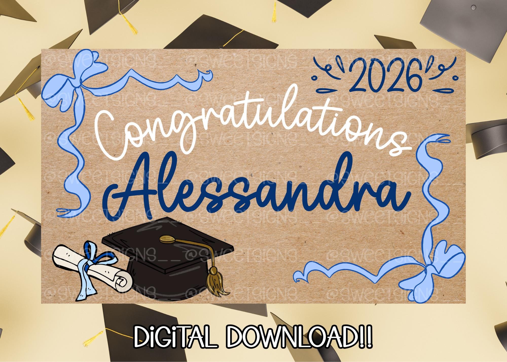 Graduation Banner Template | Editable Canva Banner | 36x60 DIY Painted ...