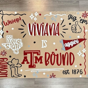 Hand Painted Graduation Banner: Custom Party Decoration
