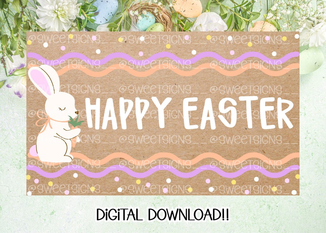 Easter Banner Template | Editable Canva Banner | 36x60 DIY Painted Sign ...
