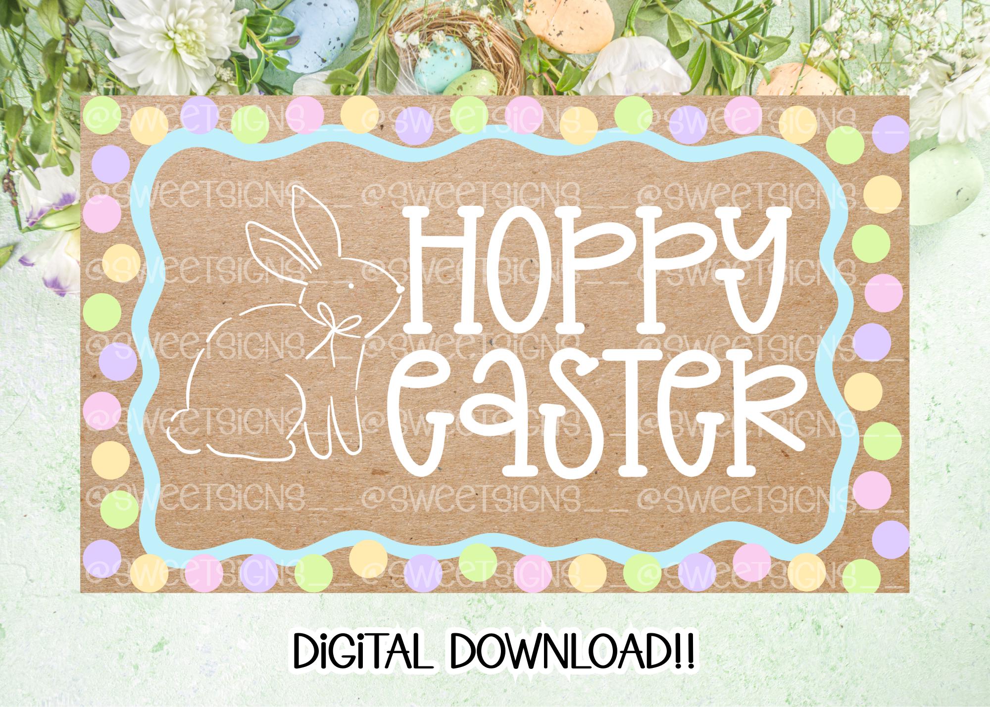Hoppy Easter Banner Template | Editable Canva Banner | 36x60 DIY ...