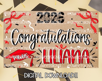 Graduation Banner Template | Editable Canva Banner | 36x60 DIY Painted Sign | Digital Download