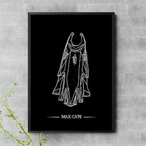 OSRS Max Cape poster | Art mural RuneScape | Impression RuneScape OldSchool | Poster de jeu vidéo | Cadeau pour joueur | Cadeau pour lui