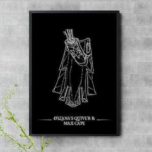 OSRS Carquois de Dizana et Max Cape Poster | Art mural RuneScape | Impression RuneScape OldSchool | Poster de jeu vidéo | Cadeau pour joueur | Cadeau pour lui