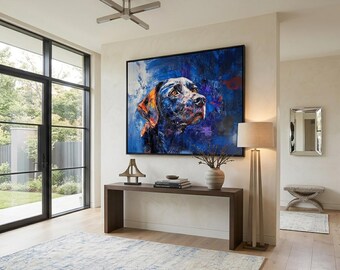 Abstract Labrador Retriever Painting Print, Colorful Pet Artwork, Modern Animal Decor (Instant Download)