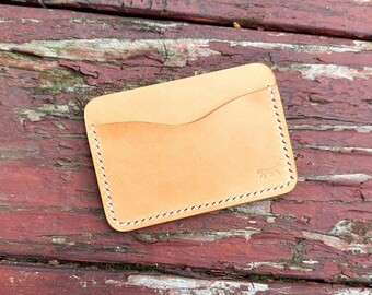 Handmade Leather Card Holder Wallet: Slim Minimalist Design