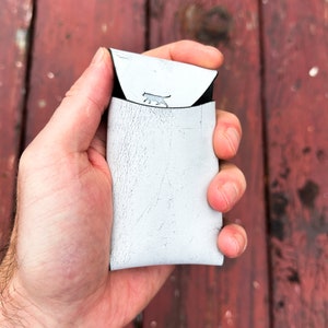 Calico, Billetera de cuero, Tarjetero de cuero, Personalizado, Billetera minimalista, Billetera de cuero, Tarjetero delgado, Bolsillo delantero, Billetera para hombre