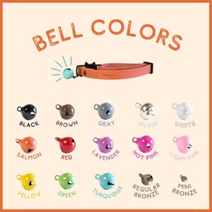 Adjustable Breakaway Leather Cat Collar, With Bell, Name and number, 10 Colors Personalization, Kitten Collar, Quick Release, Leather Collar image 7