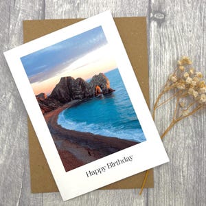 Durdle Door Geburtstagskarte A6 - Hochwertige Fotografie, Personalisierte Portrait Grußkarte
