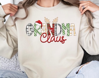 Grandma Sweatshirt, Custom Grandkids Name Shirt, Christmas Grandma Shirt, Christmas Shirt, Christmas Sweatshirt, Christmas Gift For Grandma