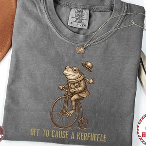 Comfort Colors® Aus, um ein Kerfuffle-Frosch-T-Shirt zu verursachen, sarkastische Hemden, Weihnachtshemd, Erwachsenen-Humor-Shirt, Frosch-Meme-Shirt, Hemd für psychische Gesundheit