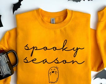 Cute Spooky Season Sweatshirt,Halloween Sweatshirt, Womens Halloween Sweatshirt, Cute Fall Sweater, Gift For Halloween, Spooky Season Shirt