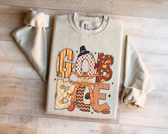 Thanksgiving Gobble Sweatshirt, Türkei Sweatshirt, Familie Sweatshirt, Thanksgiving Shirt, Herbst Sweatshirt, Frauen Thanksgiving Pullover